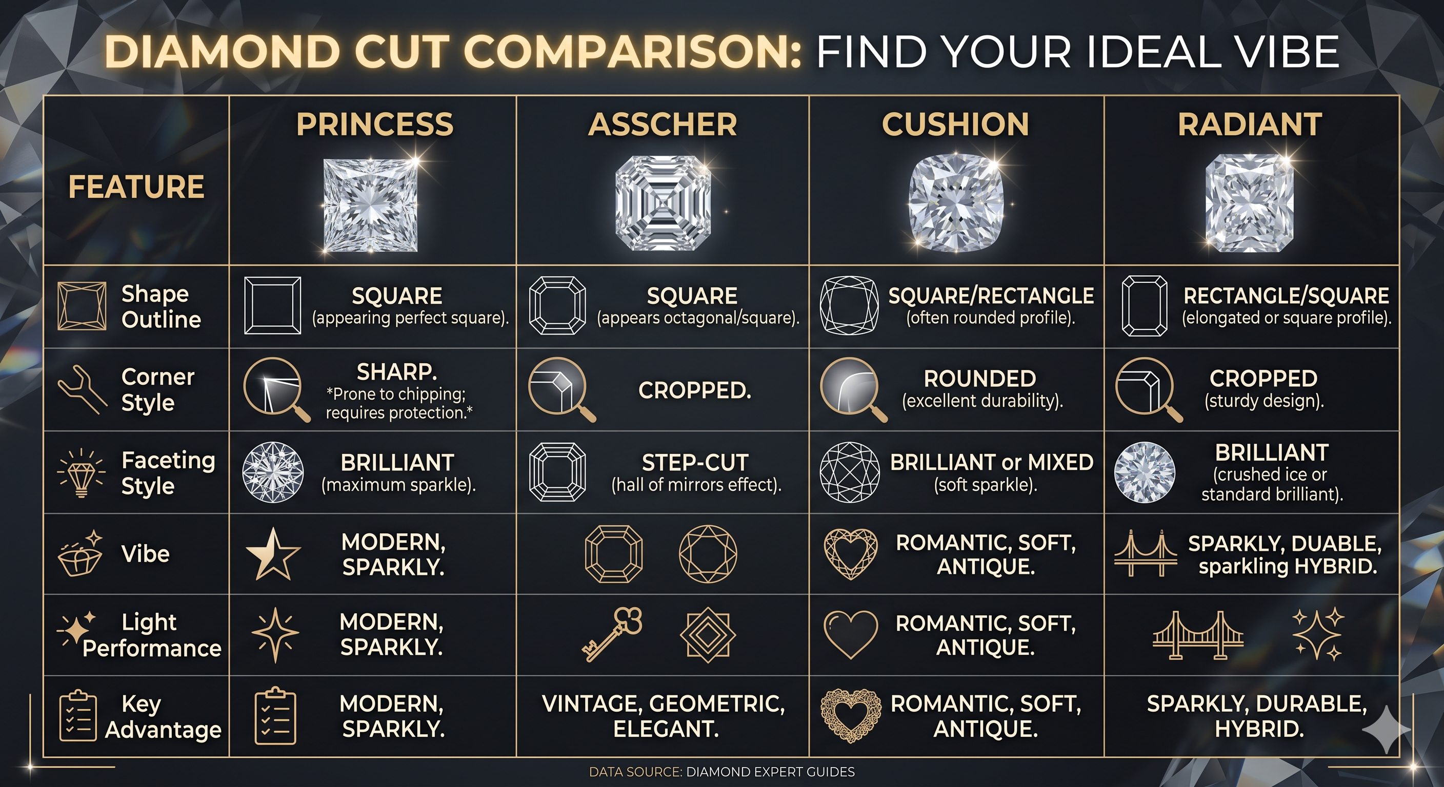 diamond cut Comparison Guide